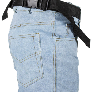 Black Leather Multi Pocket Thigh Bag with Gun Pocket - SKU AC1025-11-DL