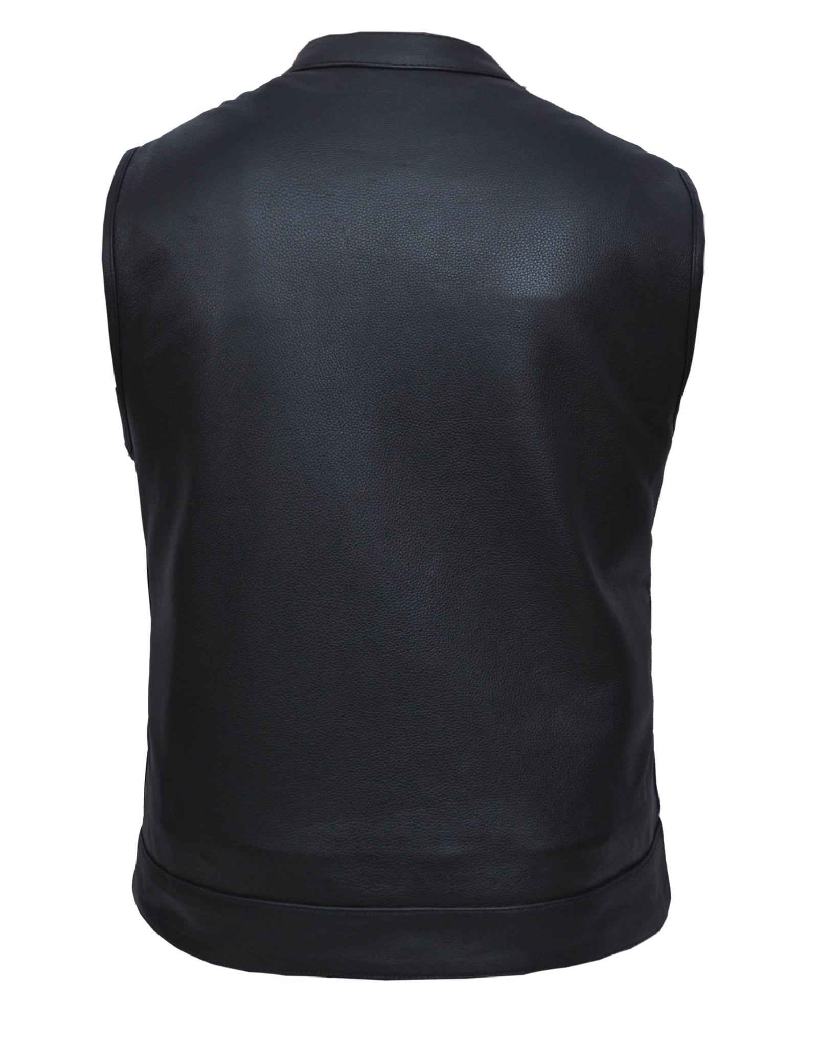Leather Motorcycle Vest - Men's - SOA Club - Up To Size 8XL - 6655-NK-UN