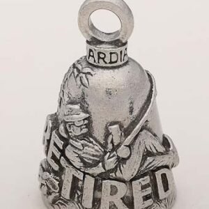 Retired Man - Pewter - Motorcycle Guardian Bell® - Made In USA - SKU GB-RETIRED-MAN-DS