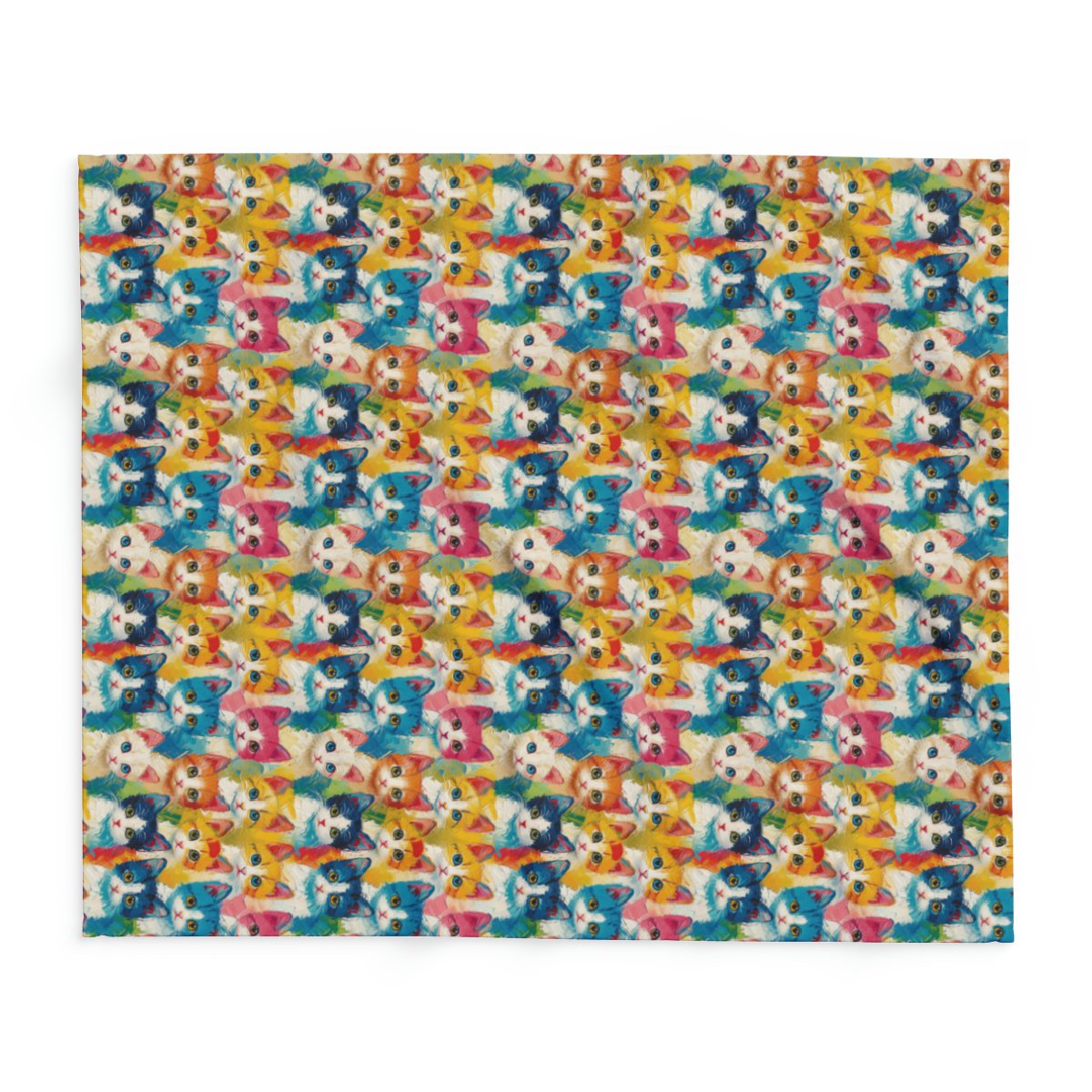 Oil Painting Kittens - Small Print - 3 Different Sizes - Multi Colors - Arctic Fleece Blanket