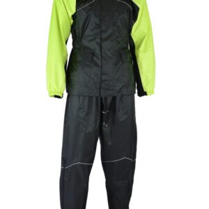 Rain Suit - Men's - Waterproof - Motorcycle - Hi Viz Yellow - DS592HV-DS
