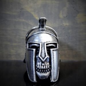 Spartan Helmet - Pewter - Motorcycle Spirit Bell - Made In USA - SKU BB68-DS