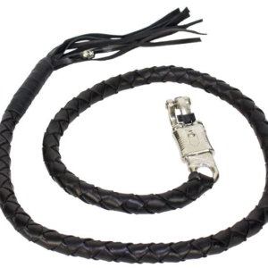 Get Back Whip - Black Leather - 50 Inches Long - SKU GBW1-11L-DL