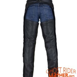 Leather Chaps - Men's or Women's - Removable Liner - Premium Naked Leather - C4334-11-DL