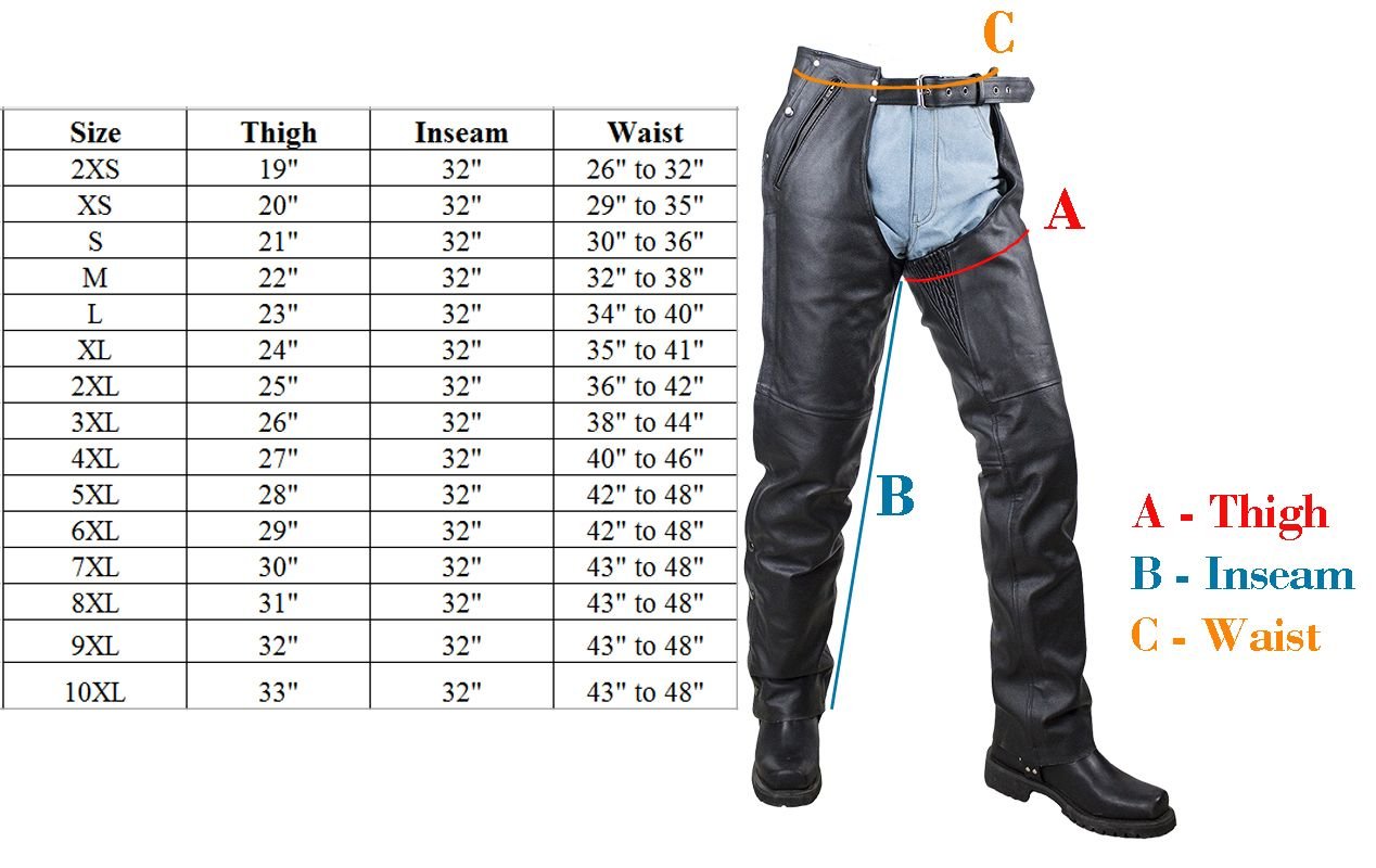 Naked Leather Chaps with Braid Design for Men or Women - SKU C4326-11-DL