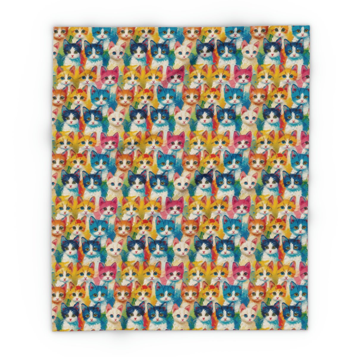 Oil Painting Kittens - Small Print - 3 Different Sizes - Multi Colors - Arctic Fleece Blanket