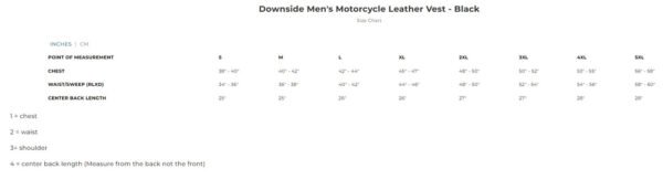 Leather Motorcycle Vest - Men's - Downside - Black with Blue Stitching - Up To 5X - FIM693-QLT-BL-FM