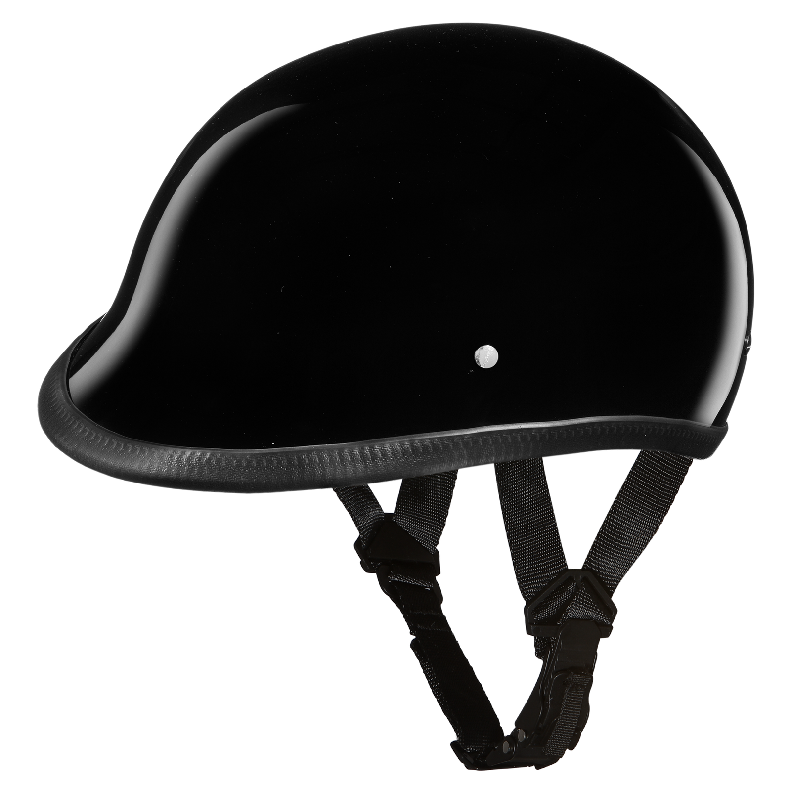 DOT Motorcycle Helmet - Gloss Black - Jockey Hawk Polo - H1-A-DH