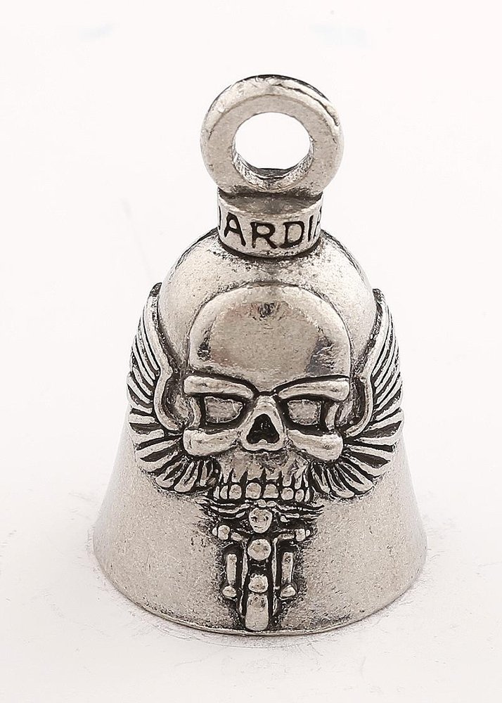 Ghost Rider - Skull - Pewter - Motorcycle Guardian Bell - Made In USA - SKU GB-GHOST-RIDER-DS