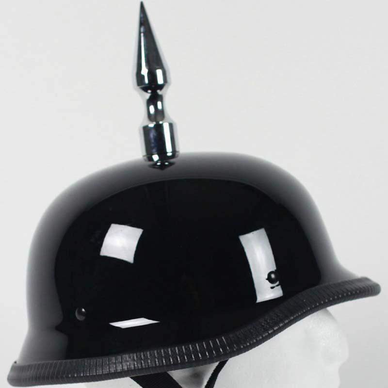 Novelty Motorcycle Helmet - Flat or Gloss - Spike - German - 4.5INCH-SPIKE-GERMAN-NOV-HI