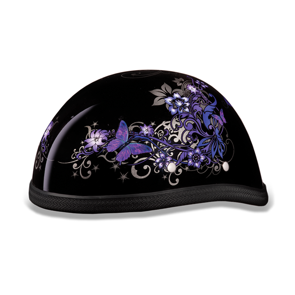 Novelty Motorcycle Helmet - Butterflies - Eagle Shorty - 6002B-DH