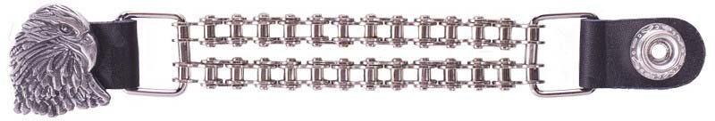 Set of Four Eagle Vest Extenders with Chrome Motorcycle Chain - AC1066-BC-DL
