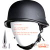 Novelty Motorcycle Helmet - Flat or Gloss Black - German - Spike - Kit - H402-502-SP400-KIT-DL
