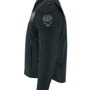 Textile Motorcycle Jacket - Men's - Reflective Skulls - Up To 6XL - Concealed Carry Pockets - DS600-DS