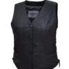 Leather Motorcycle Vest - Women's - Side Laces - 2659-00-UN