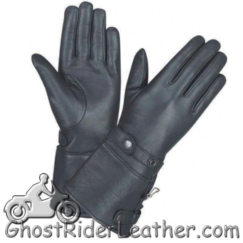 Leather Gloves - Women's - Full Finger - Gauntlet - Motorcycle - 1491.00-UN