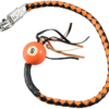 Get Back Whip in Black and Orange Leather With Pool Ball - 36 Inches - GBW9-BB-36-DL