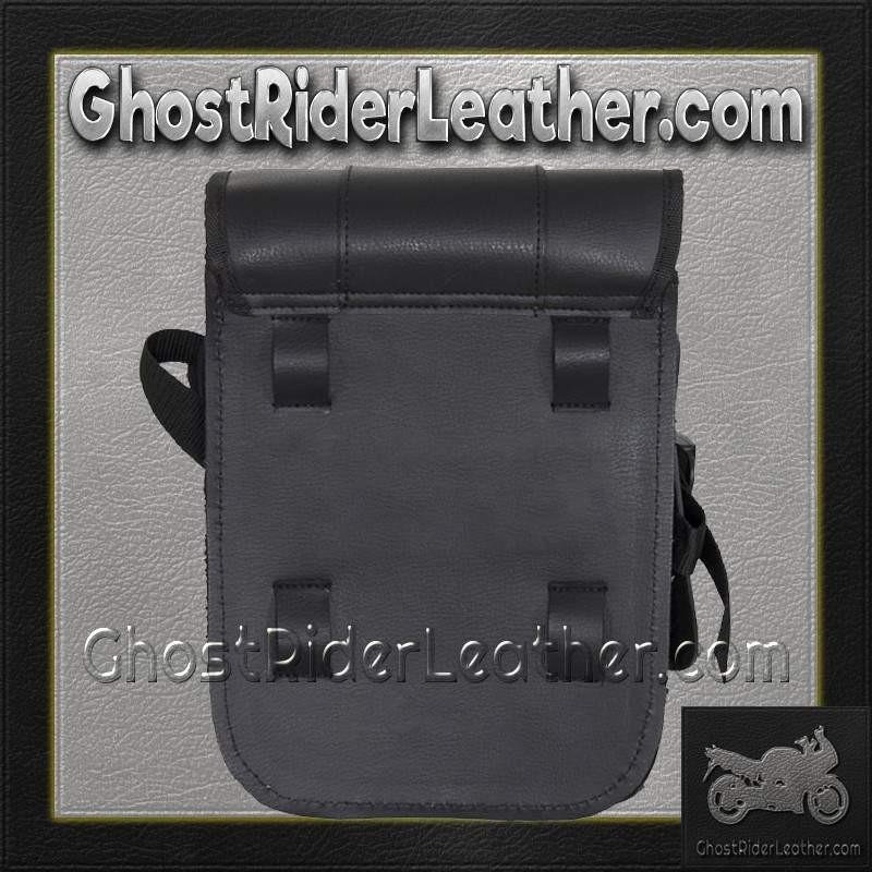 Decorative Motorcycle Leather Sissy Bar Bag with Gun Holster - SKU SB86-DA-DL