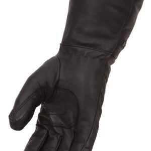 Men's Cold Weather Gauntlet Leather Motorcycle Gloves - SKU FI120GL-FM