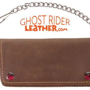 Leather Chain Wallet - Heavy Duty - Brown - AC51-11-BRN3-DL