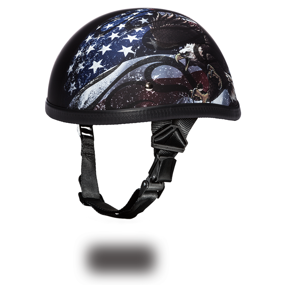 Novelty Motorcycle Helmet - USA Flag Eagle - Shorty - 6002USA-DH Size Chart