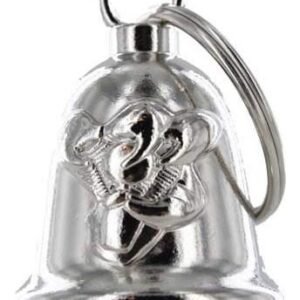 Gripping V-Twin Engine - Chrome Motorcycle Ride Bell - SKU GRL-BLC28-DL