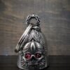 Mandala Skull Rose Diamond - Pewter - Motorcycle Gremlin Bell - Made In USA - SKU BB99-DS