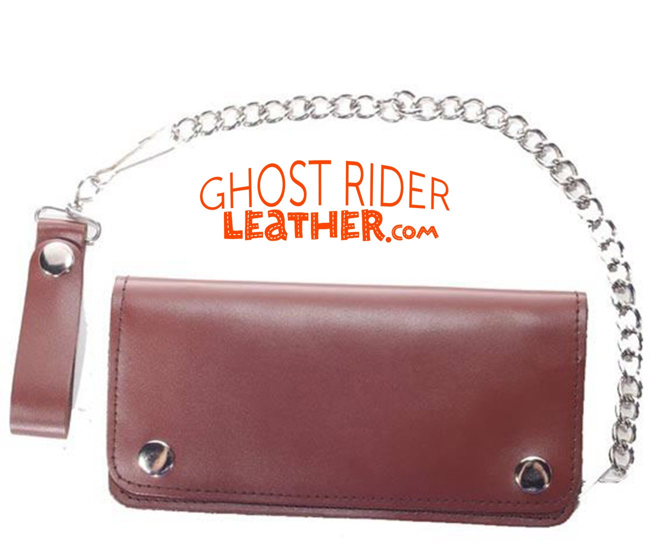 Leather Chain Wallet - Premium - Brown - Biker - AC51-BROWN-DL