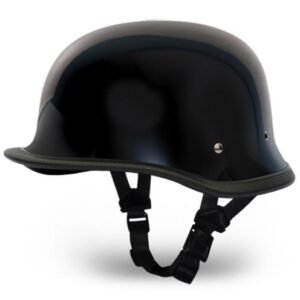 Novelty Motorcycle Helmet - High Gloss Black - Big German - 1005A-DH Size Chart