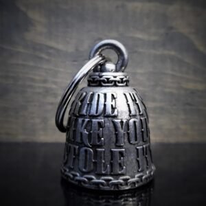 Motorcycle Ride Bell - Made In USA - Ride It Like You Stole It - Pewter - BB27-DS