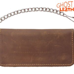 Leather Chain Wallet - Heavy Duty - Brown - AC51-11-BRN3-DL