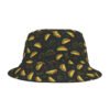 Tacos Pattern - Perfect for Taco Tuesdays - Red Yellow Green on Black - Biker Bucket Hat