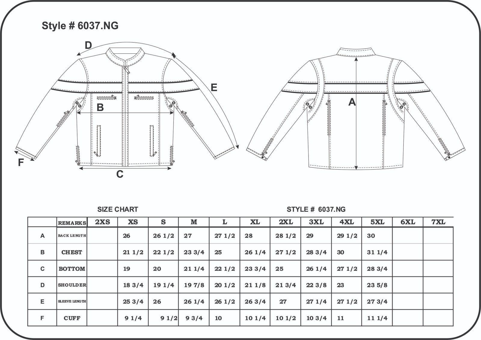 Leather Motorcycle Jacket - Men's - Racer Style - 6037-00-UN