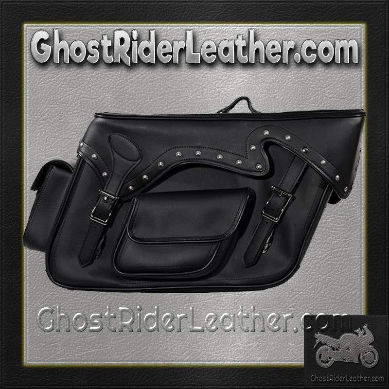 Saddlebags - Studs - Throwover - Pockets - Motorcycle - SD4085-PV-DL