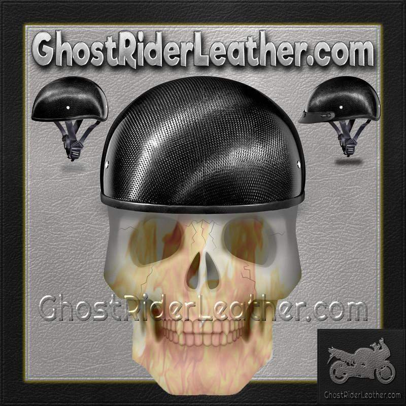 Real Carbon Fiber - DOT Daytona Skull Cap Motorcycle Helmet - With Or Without Visor - D2-G-GNS-DH