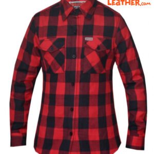 Flannel Motorcycle Shirt - Women's - Red and Black - Up To Size 5XL - TW255-01-UN