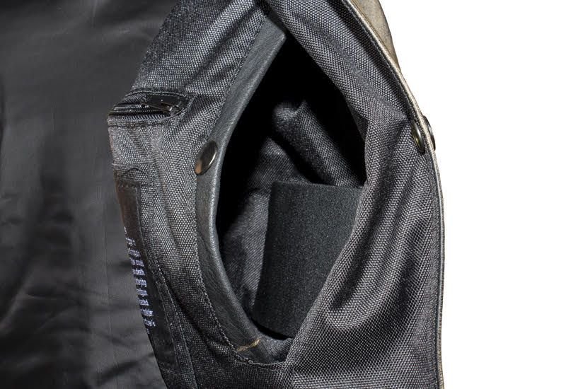 Leather Motorcycle Vest - Men's - Distressed Brown - 10 Pocket - MV310-12-DL