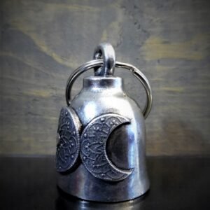 Moon - Pewter - Motorcycle Gremlin Bell - Made In USA - SKU BB64-DS