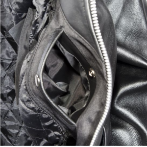 Leather Motorcycle Police Style Jacket with Side Laces and Vents - Up To Size 72 - SKU MJ201-SS-DL