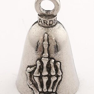 Middle Finger - Pewter - Motorcycle Guardian Bell® - Made In USA - SKU GB-MIDDLE-FINGE-DS