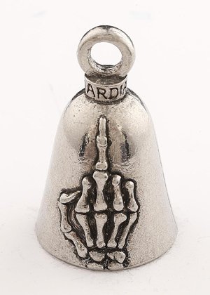 Middle Finger - Pewter - Motorcycle Guardian Bell® - Made In USA - SKU GB-MIDDLE-FINGE-DS
