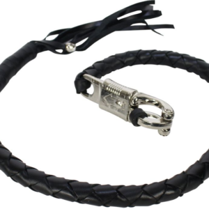 Get Back Whip - Black Leather - 36 Inches - Motorcycle Accessories - GBW1-11S-DL