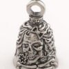 Lady Skull - Pewter - Motorcycle Guardian Bell® - Made In USA - SKU GB-LADY-SKULL-DS