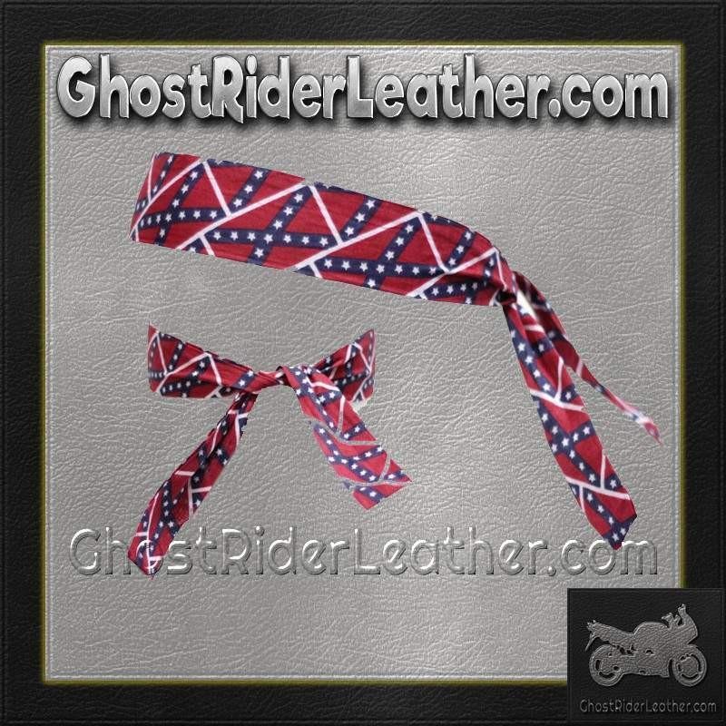 Set of Two Rebel Flag Biker Headbands - Confederate - AC9-REBEL-DL