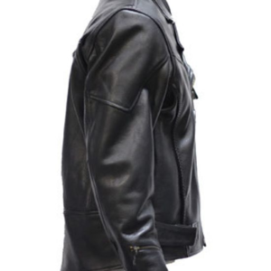 Men's Braided Pistol Pete Leather Motorcycle Jacket - SKU MJ708-SS-DL