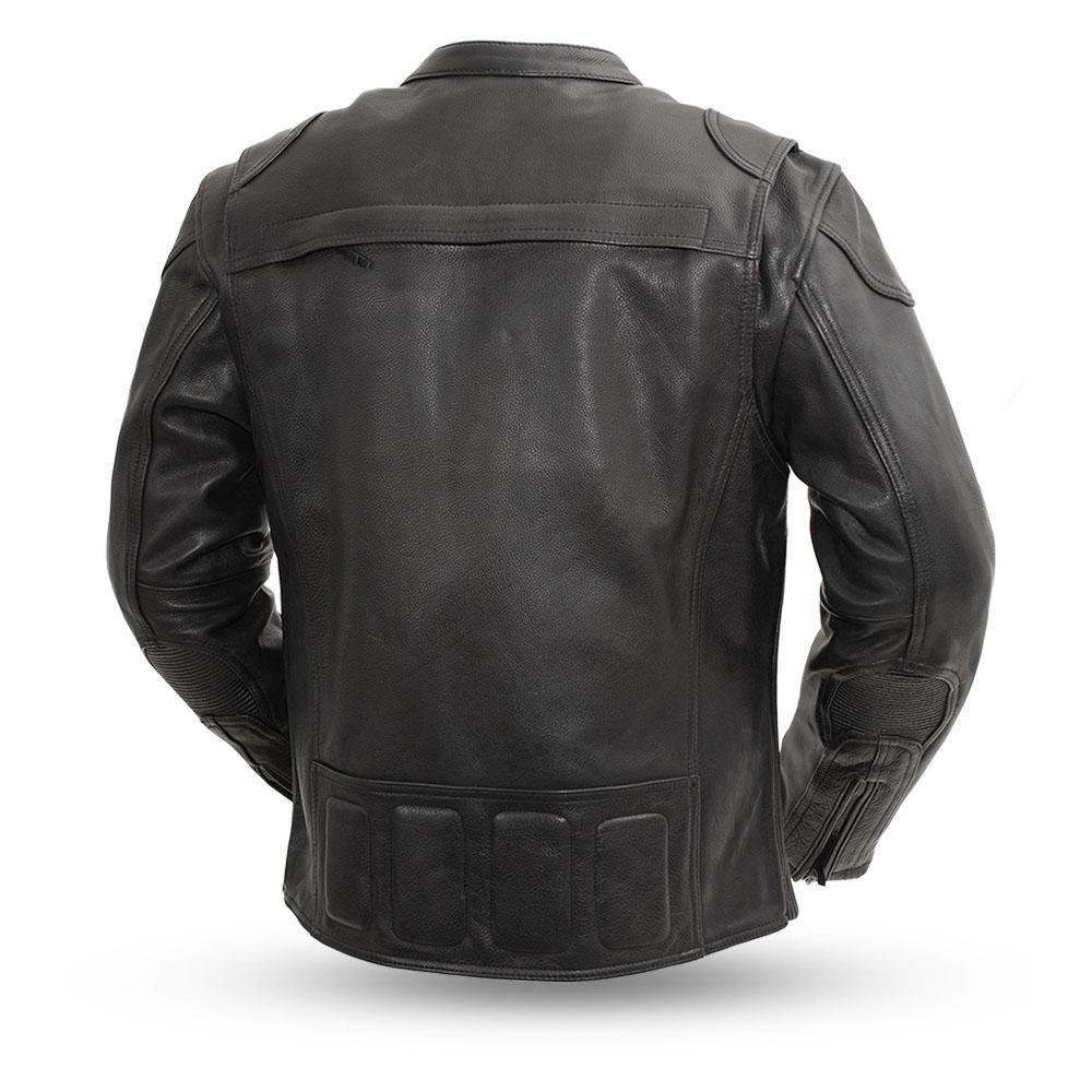 Leather Motorcycle Jacket - Men's - Nemesis - FIM295CHRZ-FM