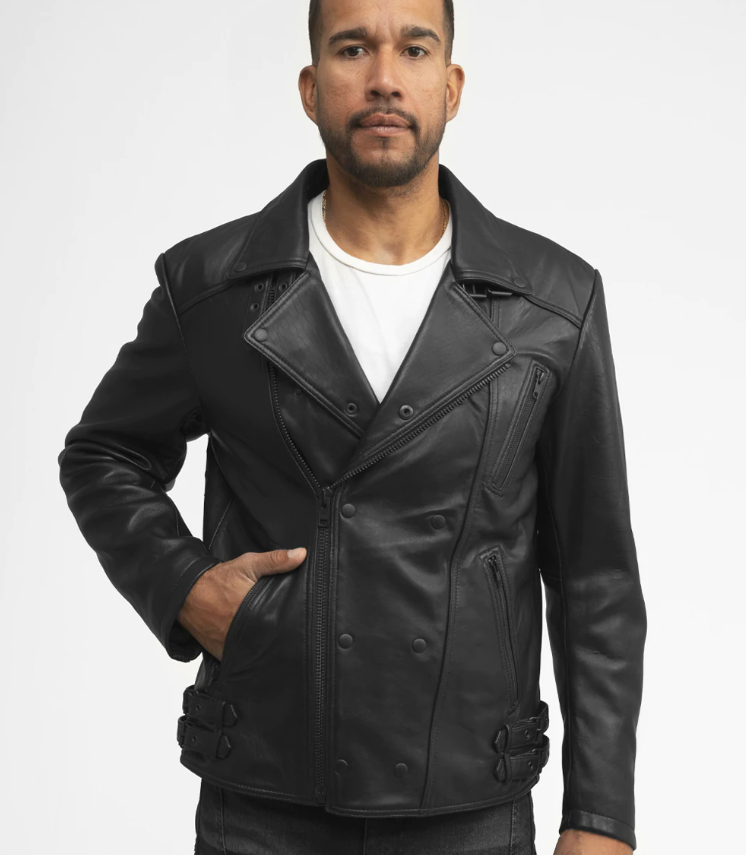 Leather Biker Jacket - Men's Fashion - Lambskin - Domanico - WBM2800NZ-FM