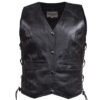 Leather Motorcycle Vest - Women's - Side Laces - LV411-SS-DL