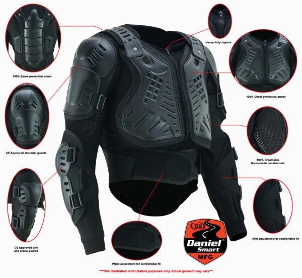 Protective Body Armor - Men's - Motorcycle - Up To 5XL - Racer - 75-1001-DS