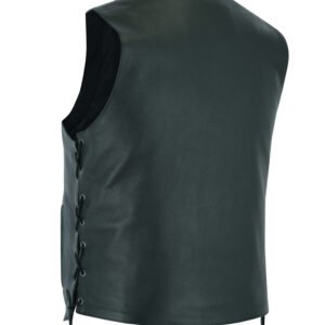 Leather Motorcycle Vest - Men's - 10 Pockets - Utility - Up To 8XL - DS100-DS